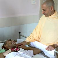 Radhanath Swami with Stoka Krishna